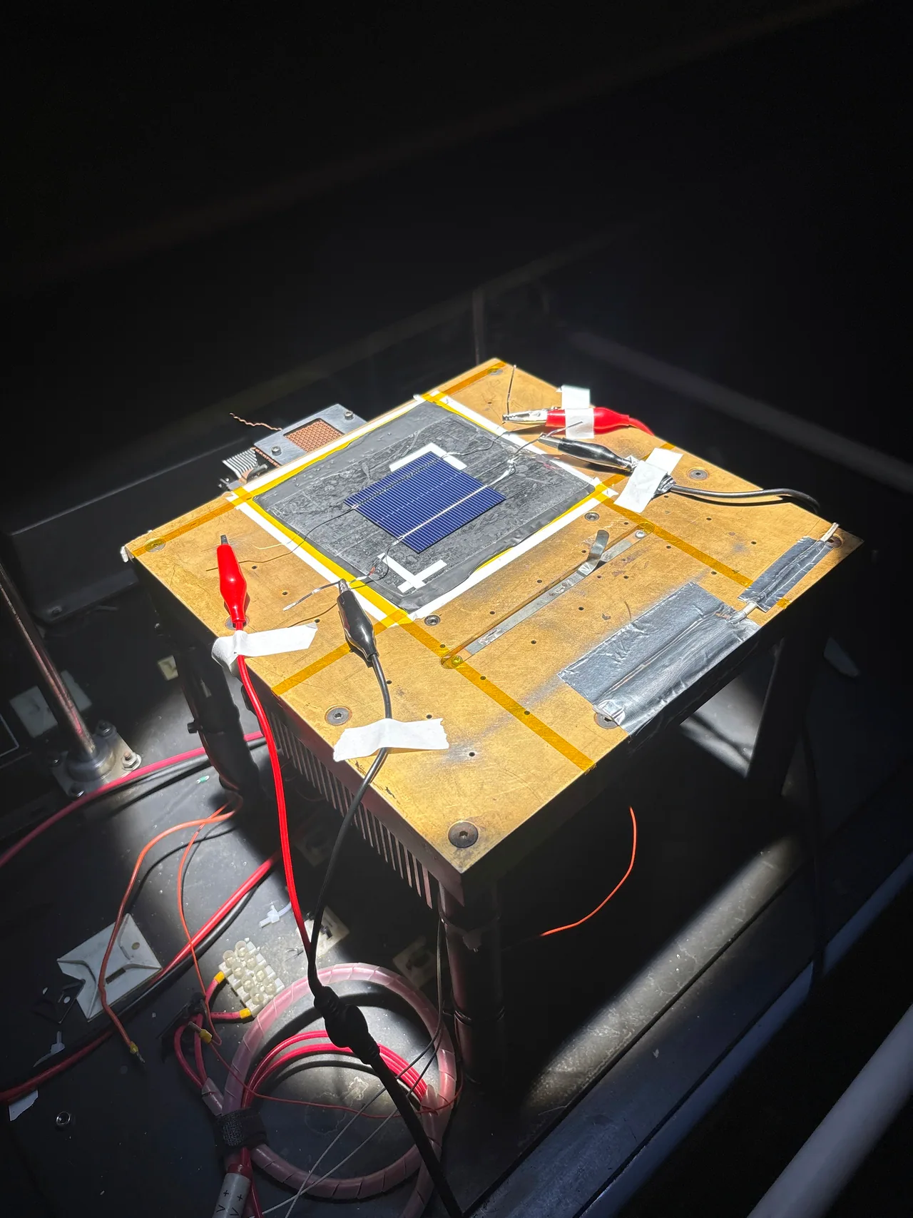 Solar-cell characterization equipment in the Fenning Research Group laboratory